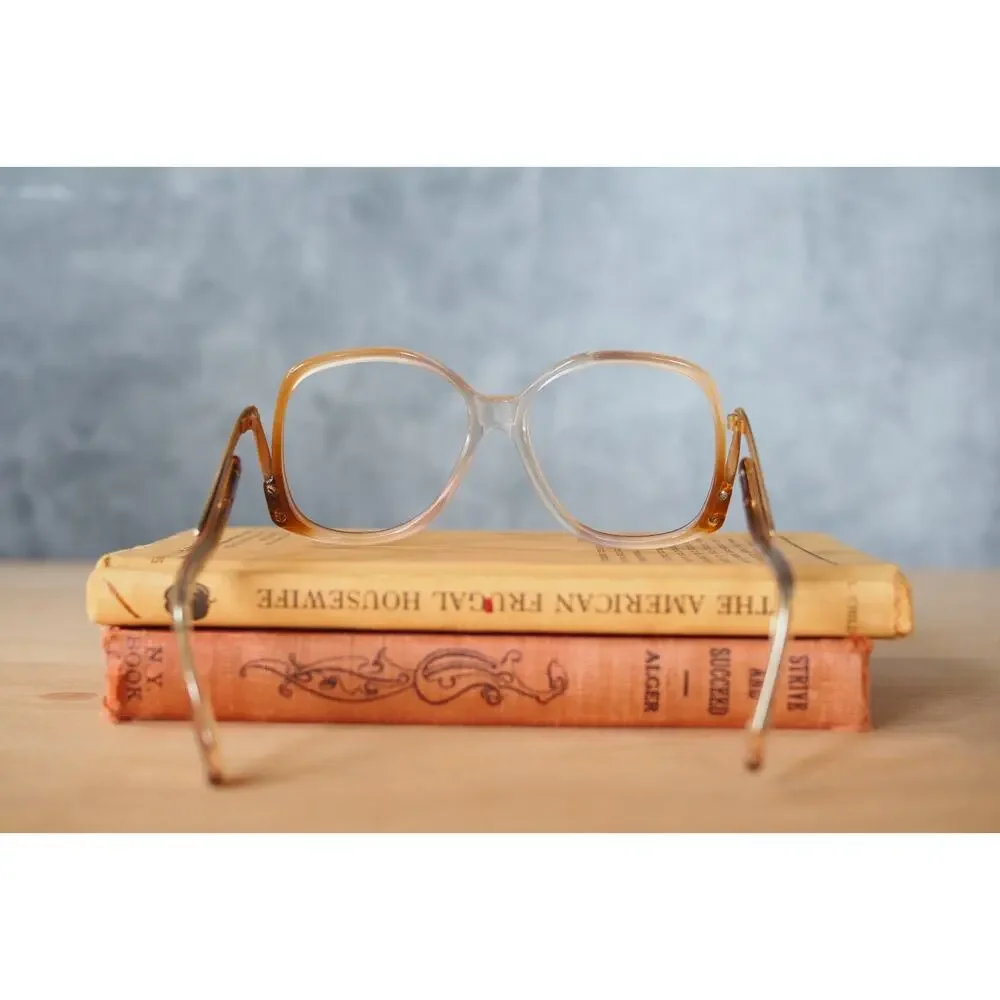 Vintage 1970s Eyeglasses Grandma Chic Boho Festival NOS Jackie O USA 52-15